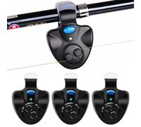 DASIAUTOEM Electronic Bite Alarm Sensitive Fishing Bite Alarm Pack of 3 Electronic Bite Alarm Luminous Indicator Swinger Vibration on the with LED Light Indicator Easy to Install