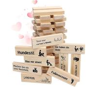 DASIAUTOEM The Lust Tower Blocks, Super Naughty Block Tower Game, Couple Games for Couples, 48 Wooden Blocks with Truth or Dare Questions and Challenges, Valentine's Day Gifts for Couples