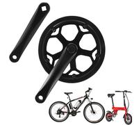 Dasing Mountain Bike Crankset 48T Chainring 170mm 3x6/7/8 Taper Crank Arm for Folding Bike Steel Crankset Bicycle Sprocket Road Bicyle Compatible with Variable Speed Transmission
