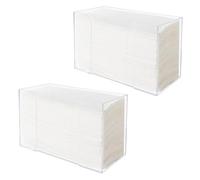 Dasing Paper Towel Dispenser 2-Pack, Countertop Clear Acrylic Holder Universal for Z-Fold, C-Fold Multi-Fold Towels, Paper Towel Dispenser Guest Towel Space-Saving Napkin Holder