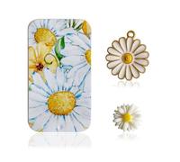 Dasiy Magnetic Needle Case Sewing Storage Box and Floral Needle Minder for Cross Stitch Embroidery Needlepoint Accessories