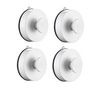 DASJKDI 1/2/4PCS Black White Vacuum Suction Cup Hook Punch-Free Reusable Wall Hanger Bedroom Bathroom Kitchen Hanging Towel Clothes Coat for Wall, Door & Wardrobe(4PCS White)