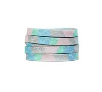 DASJKDI 2 Pairs Flat Shoelaces For Sneakers Colorful Gradient Stripe Tie-dye Shoe Laces Dazzling Blue Shoelace for All types of Shoes(Arc Four Colors,160cm)
