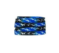 DASJKDI 2 Pairs Stripes Tie-dye Laces Dazzling Blue Shoelace Colorful Flat Gradation Shoelaces Sneakers for All types of Shoes(Color1,120cm)