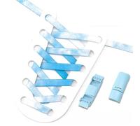 DASJKDI 3pairs Magnetic Lock Shoelaces For Sneaker Rainbow Gradient Flat Elastic Shoelace for All types of Shoes(Color1)
