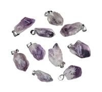 DASJKDI 5pcs/lot Stone Pendant Irregular Rough Quartz Crystal Charms