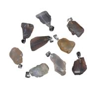 DASJKDI 5pcs/lot Stone Pendant Irregular Rough Quartz Crystal Charms