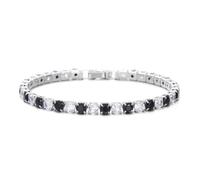 DASJKDI 925 Sterling Silver 4MM Multi-Color Cubic Zirconia Tennis Bracelet Bling Chain for Women Men Jewelry for parties & gatherings