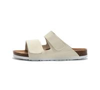 DASJKDI Classic Men Cork Sandals Slippers Buckle Strap Flat Shoes(WHITE,42)