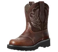 DASJKDI Embroidered Cowboy Boots For Men Women Pu Leather Lightweight Comfortable Zapatos De Hombre Size 35-42(Brown,36)