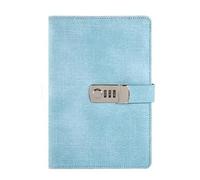 DASJKDI Journal Password Book Female Thickened Notepad Retro Canvas With Lock A5 Creative Diary Stationery Handbook Notebook(Light blue)