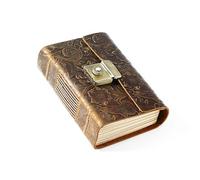 DASJKDI Journal Vintage Handmade Leather Notebook Journal, Antique Crazy Horse Password Lock Diary, Magic Style(A5, A6, A(A7 carning brown)