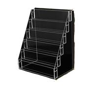DASJKDI Newspaper Rack 2-6 Tier Book Display Stand Desk Surface Storage Rack Newspaper And Magazine Placement Finishing Shelf(6 tier S)