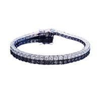 DASJKDI Sterling Silver Bracelet 0.1ct 3mm Diamond for Women Sparkling Wedding Party Jewelry for parties & gatherings
