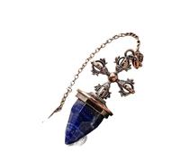 DASJKDI Stone Rock Crystal Pendulum Cross Gem Stone Pendant