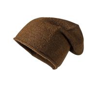 DASJKDI Winter Women's Pullover Hat Outdoor Wool Warm Knitted Pile Cap Rolled Edge Brimless for Women Cold Weather(Caramel color)