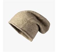 DASJKDI Winter Women's Pullover Hat Outdoor Wool Warm Knitted Pile Cap Rolled Edge Brimless for Women Cold Weather(Khaki)