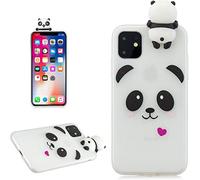 DasKAn for iPhone 15 Pro Max 6.7" 3D Panda Matte Silicone Case, Cute Animal Design Ultra Slim Soft Rubber Back Cover Shockproof Anti Scratch Gel TPU Protective Phone Skin Shell, White Panda