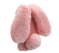 DasKAn iPhone 7/8 Case with Cute Rabbit Ears - Handmade Warm Winter Soft Fluffy Plush Shiny Diamond 3D Rhinestone Silicone Shockproof Phone Case Cover for iPhone 7/8 Pink