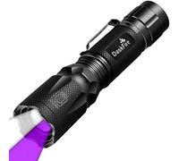 DaskFire 2 in 1 LED Torch Super Bright 900 Lumen Black Light UV 395nm BlacklightHandheld Flashlight Adjustable Focus 4 Modes Waterproof Pocket Torch for Camping Outdoor