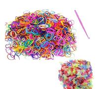DasKid 600+ Loom Bands Refill Pack with Hook Tool and Colorful S Clips Art Craft Refills for DIY Bracelet Making Refill Kit (Multicolor)