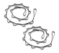 DASKING Daisy Chain 2 Pack, 180cm Yoga Hammock Extension Strap, 23KN Strong Multi Loops Adjustable Nylon Yoga Exercise Band for Stretching, Pilates, Fitness Workout - Grey