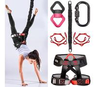 DASKING Heavy Bungee Band Set, Air Yoga Resistance Bungee Stretch Belt, 4D Bungee Dance Rope, Exercise Resistance Cord Training Fitness Home Gym Professional Training Equipment