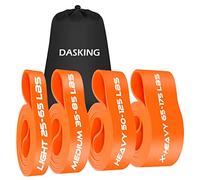 DASKING Heavy Duty Resistance Bands, 4 Exercise Resistance Levels Pull up Assistance Bands Set for Powerlifting, Muscle Toning, Physical Therapy,Yoga, Workout Stretch Fitness Band with Carrying Bag