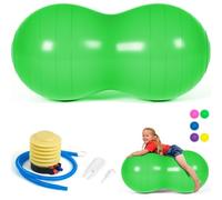 DASKING Peanut Ball for Kids Therapy, 90x45cm Anti Burst Inflatable Exercise Yoga Ball with Pump, Gym Quality Fitness Tool for Pregnancy Birth Autism Physio Therapy Sensory Children Animal Women Men