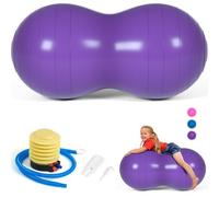 DASKING Peanut Ball for Kids Therapy, 90x45cm Anti Burst Inflatable Exercise Yoga Ball with Pump, Gym Quality Fitness Tool for Pregnancy Birth Autism Physio Therapy Sensory Children Animal Women Men
