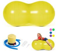 DASKING Peanut Ball for Kids Therapy, 90x45cm Anti Burst Inflatable Exercise Yoga Ball with Pump, Gym Quality Fitness Tool for Pregnancy Birth Autism Physio Therapy Sensory Children Animal Women Men