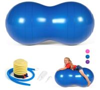 DASKING Peanut Ball for Kids Therapy, 90x45cm Anti Burst Inflatable Exercise Yoga Ball with Pump, Gym Quality Fitness Tool for Pregnancy Birth Autism Physio Therapy Sensory Children Animal Women Men