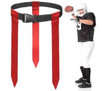 DASKING Tag Rugby Belts with 3 Flags - 130cm Adjustable Flag Rugby/Flag Football Belts for Kids, Youth & Adults - Durable Football Accessories for Coaching, Schools & Family Games