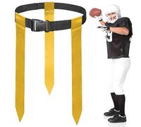 DASKING Tag Rugby Belts with 3 Flags - 130cm Adjustable Velcro Flag Rugby/Flag Football Belts for Kids, Youth & Adults - Durable Football Accessories for Coaching, Schools & Family Games