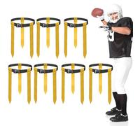 DASKING Tag Rugby Belts with 3 Flags 7pack - 130cm Adjustable Flag Rugby/Flag Football Belts for Kids, Youth & Adults - Durable Football Accessories for Coaching, Schools & Family Games