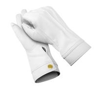 Daskz Leathers Genuine Leather Short Cuff Gloves for Marching Band, Parade, Stage Shows - Gold Snap Button - Unisex - Multiple Colors