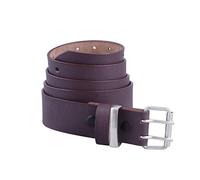 Daskz Leathers Leather Double Prong Belt - 100% Genuine Heavy Duty, Silver Buckle, Waist Sizes 30”-72”, Optional Gift Box