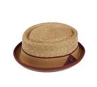 DASMARCA Men's Women's Summer Retro Dapper Straw Porkpie Pork Pie Hat - Oscar Gold M