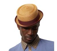 DASMARCA Men's Women's Summer Retro Dapper Straw Porkpie Pork Pie Hat - Oscar Gold XL