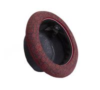 DASMARCA Tommy Summer Braided Paper Straw Porkpie hat for Men & Women, Ash, XL