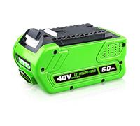 Dasnite 29462 6.0Ah Lithium-ion Battery Replacement for GreenWorks 40V Battery, Compatible with GreenWorks 29472 29252 20202 22262 25312 25322 20642 22272 27062 21242 G-Max Cordless Power Tools
