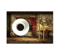 DASNK Table Mats Set of 4 Woven Vinyl Place Mats for Dinner Table Washable & Durable Indoor/Outdoor Use Table Accessories,Gothic Set,Pentagram Symbol in Candlelight Red s in Mystical Medieval,12x18in