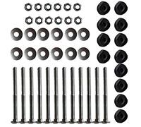 DASNTERED 12 Pack Trampoline Screws, Galvanized Steel Trampoline Replacement Screw Parts, Trampoline Bolts And Nuts Jump Stability Tool, Anti-Loose Trampoline Bolts and Nuts(silver)
