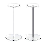 DASNTERED 2pcs Acrylic Hat Stand, Clear Baseball Cap Display Rack Round Discs Baseball Cap Hat Stand Wig Display Holder for Hat Watch(Clear)