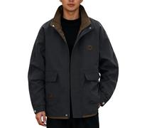 DASONLUE Men's Jacket Transition Jacket Men's Thin Plain Rain Jackets Casual All-Weather Jacket Outdoor Windproof Wind Jacket Slim Fit Trekking Jacket Waterproof Softshell Jacket, black, 4XL