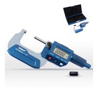 Dasqua Precision Professional 1-2"/25-50mm 0.00005"/0.001 mm Resolution Digital Outside Micrometer with Carbide Tip 1-2" Measuring Tool Metric/inch Conversion