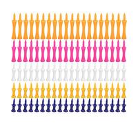 Dasrtnilm 100pcs Golf Ball Plastic Tees Wheel Shape Limit Accessories, Golf Ball Tees with 5 Different Sizes, Durable Lightweight Portable Golf Tees for Practice Training, Includes Blue Yell