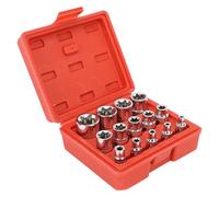 Dasrtnilm 14Pcs E Star Socket Set, Chrome Vanadium Steel External Star Socket Set, Durable Portable Tool Kit with Storage Box for Repair Maintenance, Automotive and Home Use