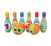 Dasrtnilm Kids Bowling Set, Soft Polyurethane Bowling Pins and Balls, 6 Pins 2 Balls Indoor Toy for Toddlers, Parent Child Interactive Bowling Play Set for Boys and Girls Age 3+