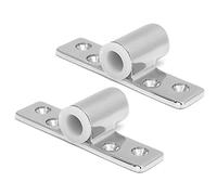 Dasrtnilm Pair Marine Oarlock Sockets, 316 Stainless Steel Side Mounted Oar Lock Holder, Mirror Polish Finish with Plastic Bearings for 1/2in Shank, Durable Boat Accessories for Harsh Enviro